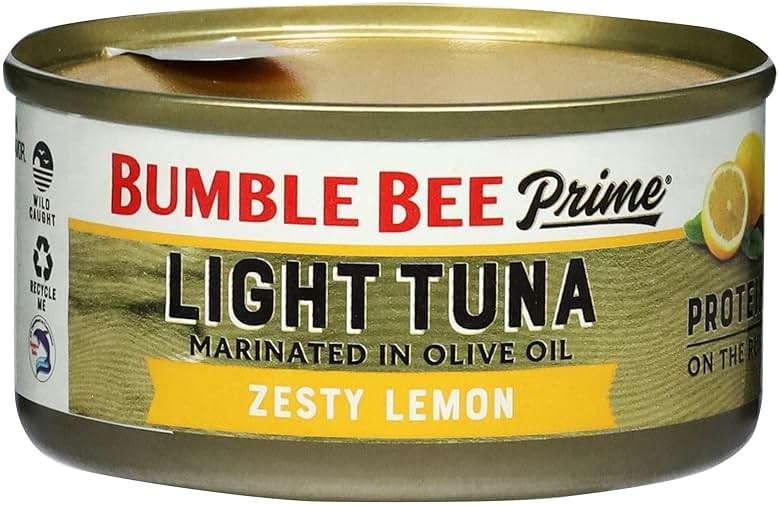 Bumble Bee Prime Protein on the Run Tuna Snack Kit - Gourmet Tuna Marinated in Olive Oil & Zesty Lemon with Crackers and Serving Utensil - 19g of Protein Per Serving, Easy Open Can - Image 6