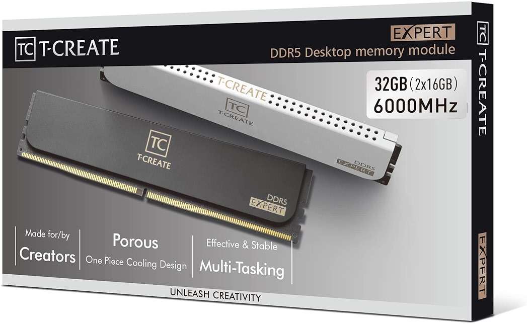 TEAMGROUP T-Create Expert CL30 Overclocking 10L DDR5 32GB Kit (2 x 16GB) 6000MHz (PC5-48000) Intel XMP 3.0 & AMD EXPO Compatible Desktop Memory Module Ram Black - CTCED532G6000HC30DC01 - Image 8