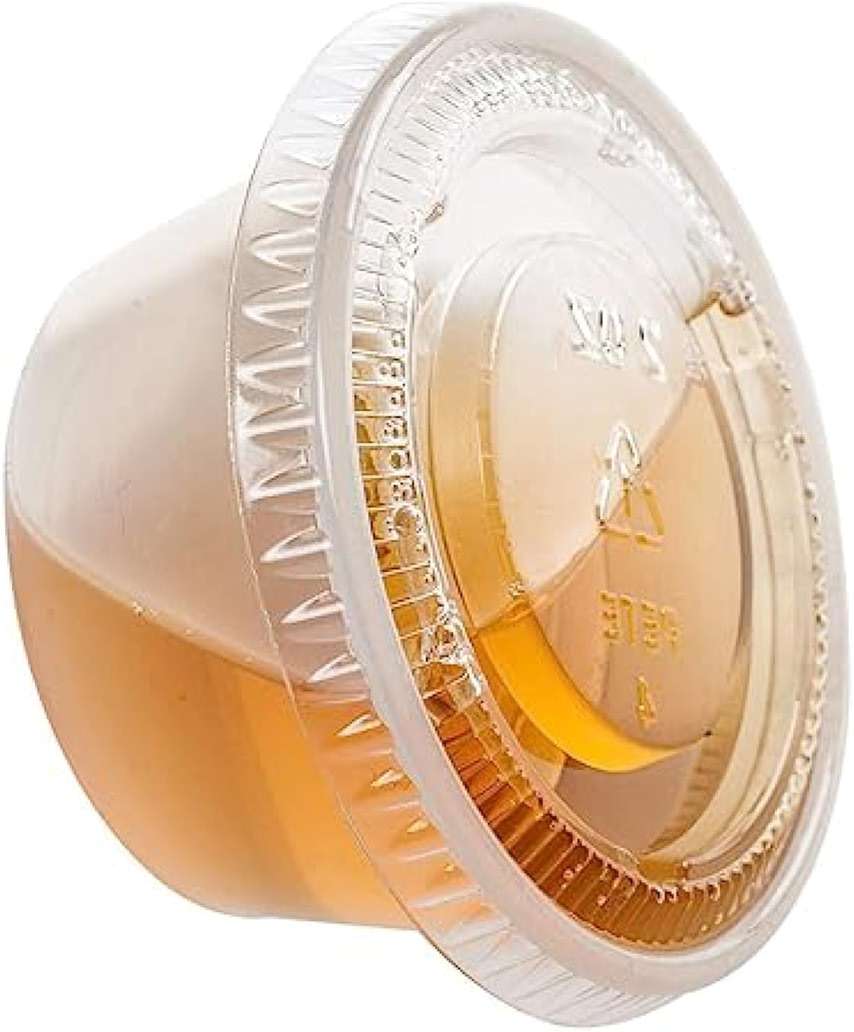 TashiBox 400 Sets - 2 oz Jello Shot Cups with Lids, Small Plastic Portion Cups with Lids, Disposable Condiment Containers for Sauce - Image 4