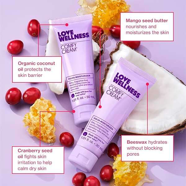 Love Wellness Comfy Cream Vulva & Vaginal Moisturizer - 1.01 oz - Image 4