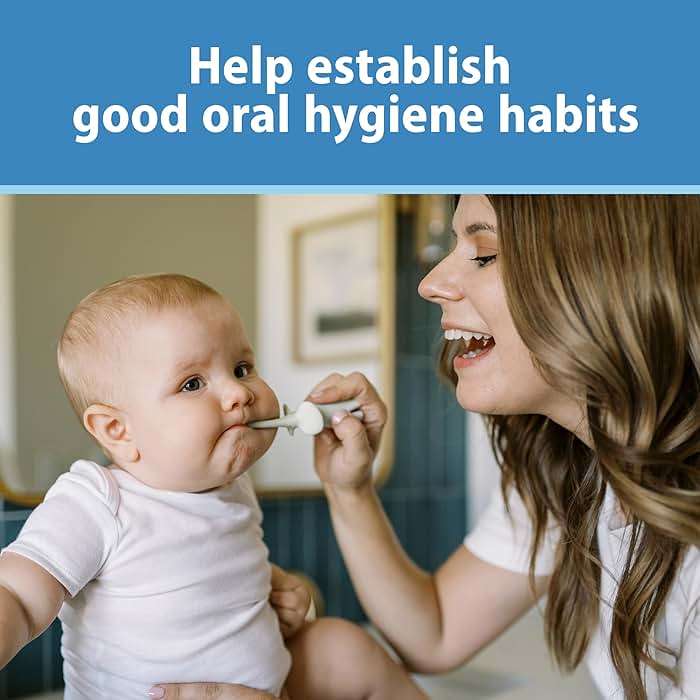 Dr. Brown's Infant-to-Toddler Toothbrush, Elephant, Mint, 0-3 Years - Image 8