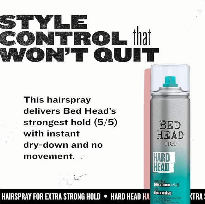 TIGI Bed Head Hard Head Hairspray 6-Pack – Extreme Hold Hairspray, Dries Instantly, Adds Shine, Vibrant Apple Scent, 11.7 Oz Ea - Image 4