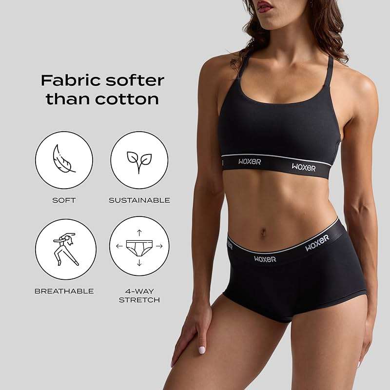 Woxer Womens Boxer Briefs Underwear – Ultra Short Boyshorts Panties, Modal Fabric, Chafe-Free, Boxers for Sleep & Gym - Image 4