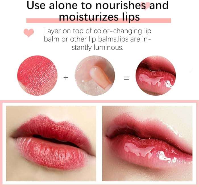 Fovcos Hydrating Lip Oil - Moisturizing, Plumping Lip Gloss Balm With Cherry Tint - Image 5