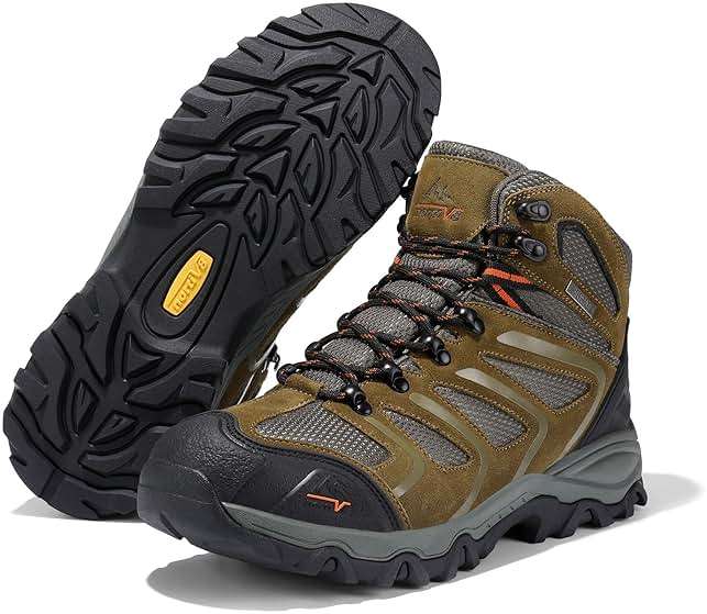 NORTIV 8 Men's Ankle High Waterproof Hiking Boots Outdoor Lightweight Shoes Trekking Trails Armadillo - Image 2