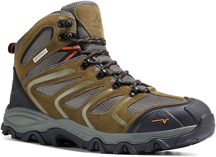 NORTIV 8 Men's Ankle High Waterproof Hiking Boots Outdoor Lightweight Shoes Trekking Trails Armadillo - Image 3