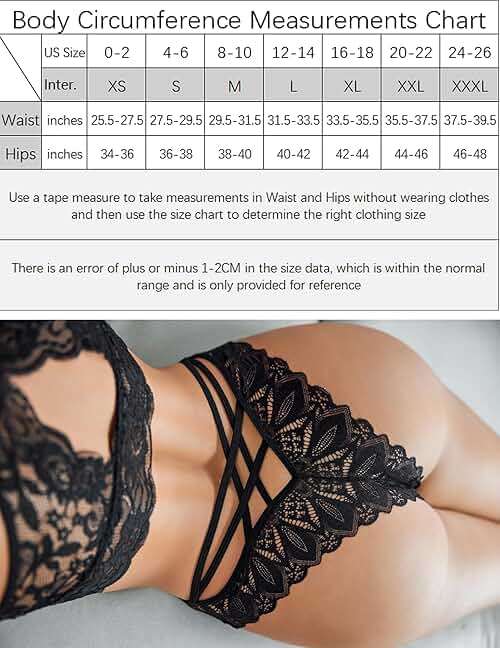 Avidlove Womens Underwear Lace Cheeky Panties Criss Cross Back Bikini Thongs Sexy Undies - Image 6