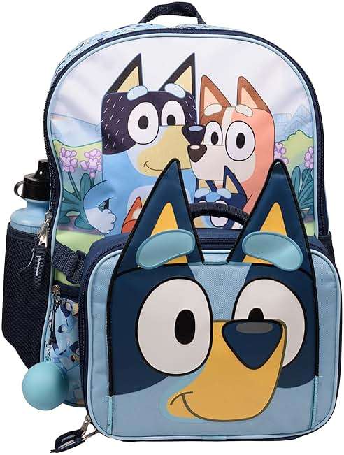 AI ACCESSORY INNOVATIONS Bluey 4 Piece Backpack Set for Pre School Girls & Boys, Kids 16" School Bag - Image 3