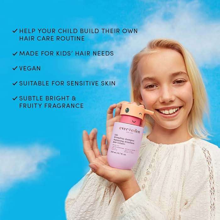 Evereden Kids Detangling Shampoo | Dermatologist-Tested, EWG Verified, No Silicones | For Curly or Straight Hair | Clean, Vegan, Sulfate-Free, Hypoallergenic, Gentle for Daily Use, 6.7 fl oz - Image 3
