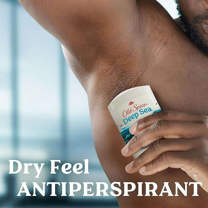 Old Spice Dry Feel Antiperspirant Deodorant for Men, 24/7 Freshness, 24/7 Sweat & Odor Protection, Gentle on Skin with Skin Conditioners, Deep Sea with Ocean Waves + Kelp Scent, 2.6 oz (Pack of 2) - Image 3