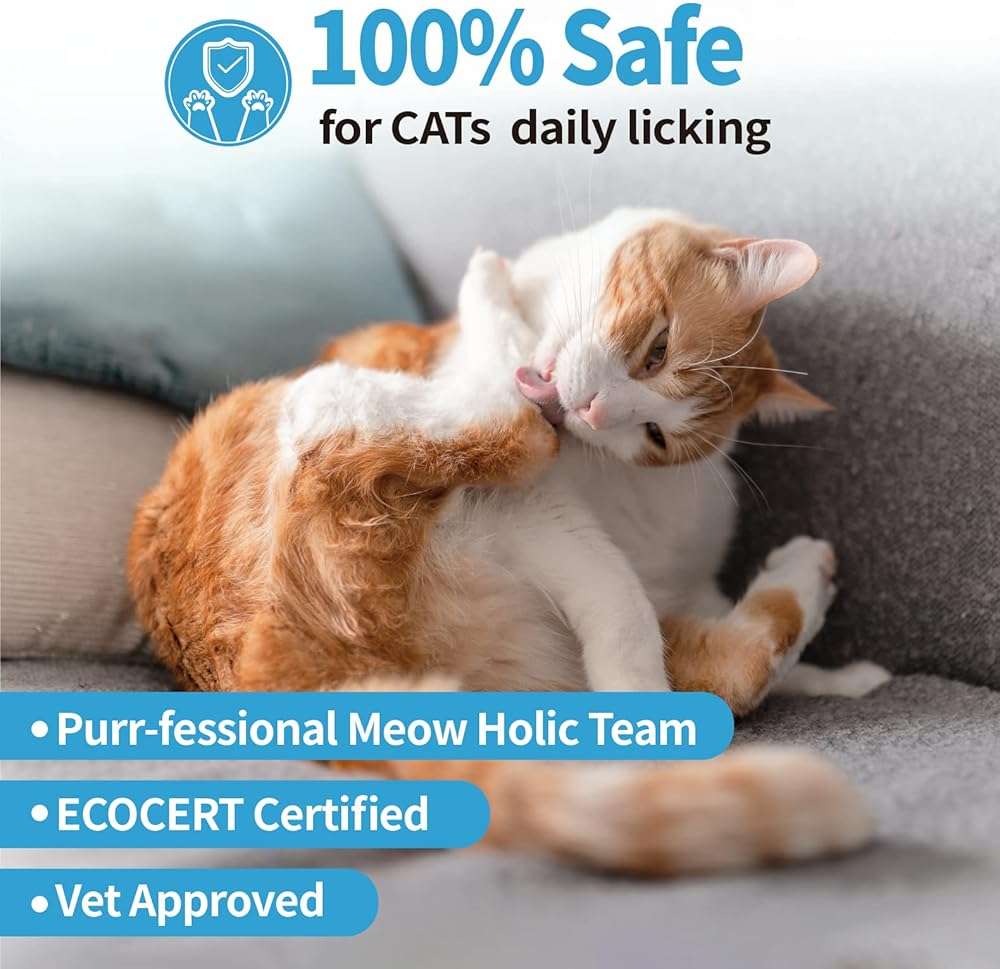 Mooncat Waterless Cat Shampoo and Brush Kit - No Rinse Foam Bath for Long Hair Cats - Grooming for Sensitive Skin, Detangling, Paraben-Free, pH Balanced - Licking Safe (5 oz) - Image 5