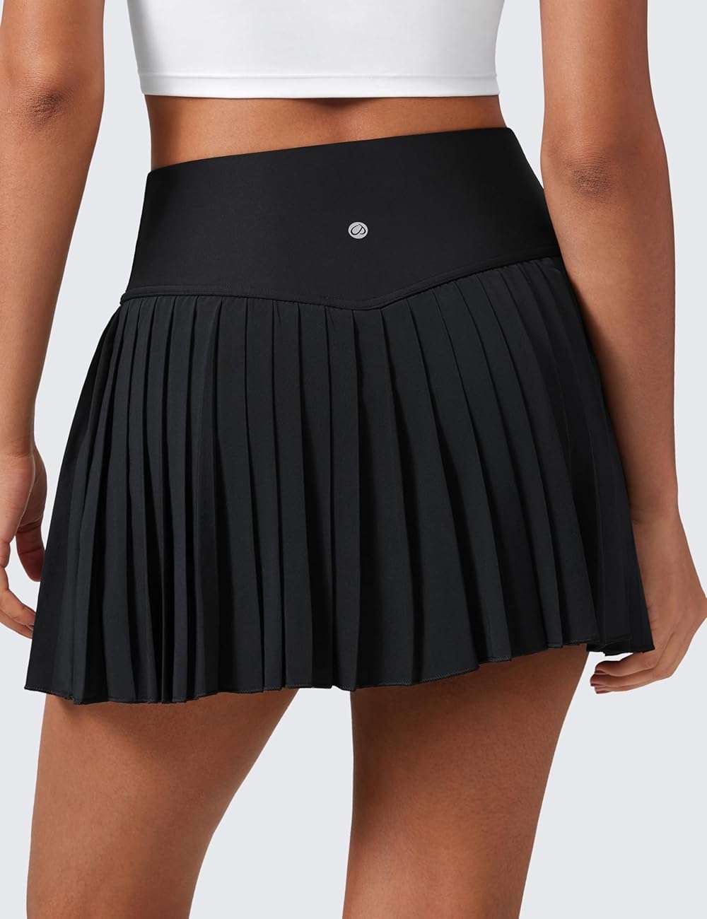 CRZ YOGA High Waisted Pleated Tennis Skirts for Women - Mini Lined Casual Tummy Control Skort with Pockets - Image 2