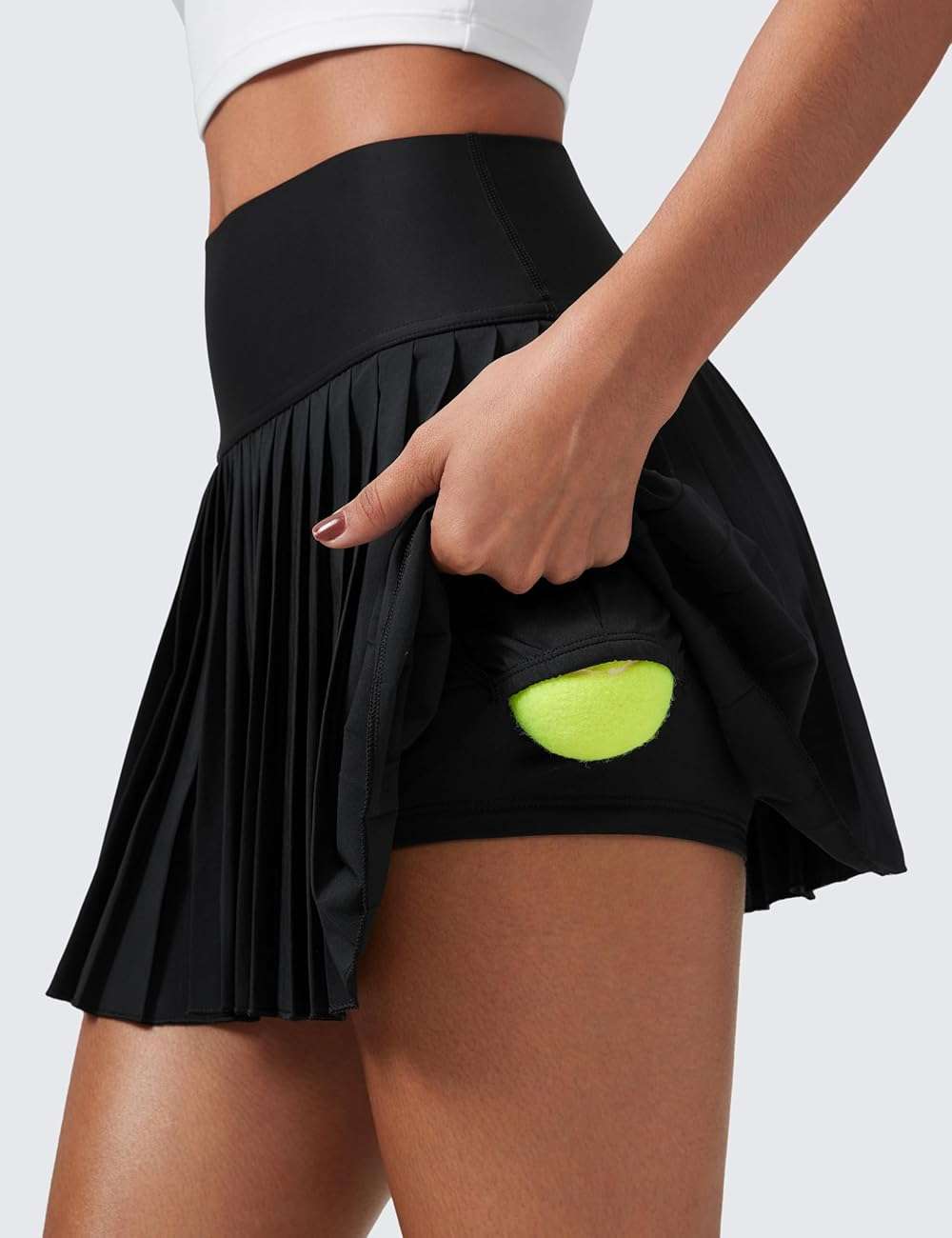 CRZ YOGA High Waisted Pleated Tennis Skirts for Women - Mini Lined Casual Tummy Control Skort with Pockets - Image 5
