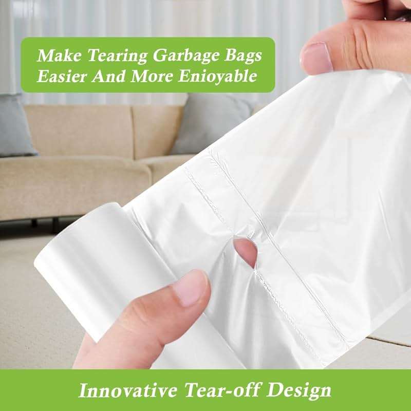 13 Gallon 100 Counts (fit 12-15 Gal) Strong Tall Kitchen Trash Bags Garbage Bags by RayPard, fit 50 Liter Waste Basket, Clear Trash Bags Can Liners for Home Office Bathroom Bedroom - Image 3