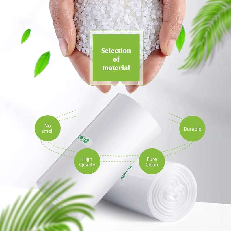 13 Gallon 100 Counts (fit 12-15 Gal) Strong Tall Kitchen Trash Bags Garbage Bags by RayPard, fit 50 Liter Waste Basket, Clear Trash Bags Can Liners for Home Office Bathroom Bedroom - Image 5