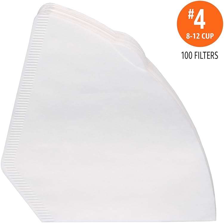 Amazon Basics Number 4 Cone Coffee Filters for 8-12 Cup Coffee Makers, White, 100 Count - Image 4