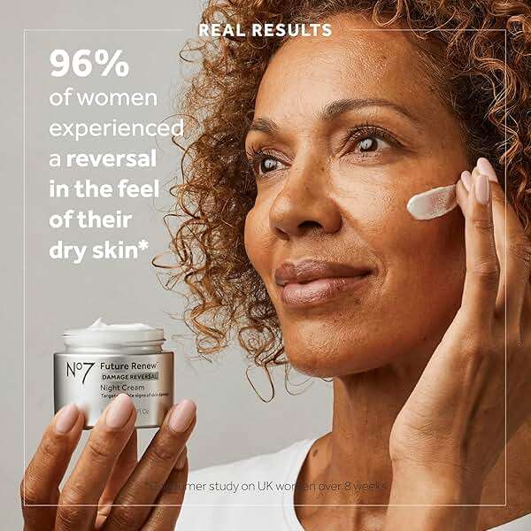 No7 Future Renew Damage Reversal Night Cream - Anti Aging Face Moisturizer - Infused with Peptide Technology to Reverse Visible Signs of Damage - Skin Barrier Repair for Dry Skin (1.69 Oz) - Image 3