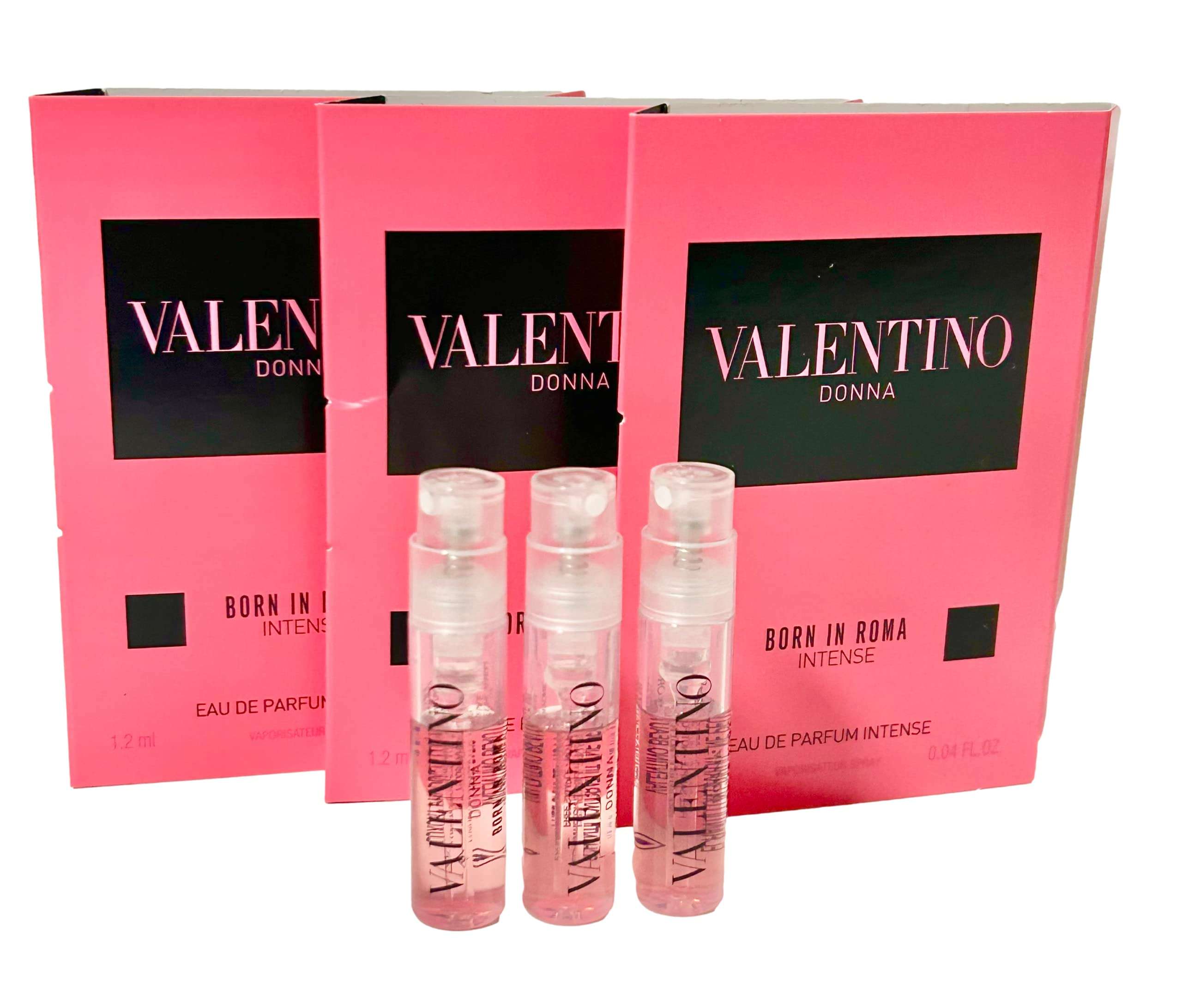 Valentino Born in Roma INTENSE EDP Sample WOMEN Spray Partially filled Mini SMALL Perfume SET OF 3 - Image 1