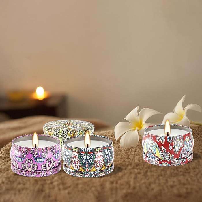 WPONSZU Scented Candles Gifts Set 24 Pack Soy Wax Travel Tin Jar Candles for Home 2.5 OZ jar Candles for Mom for Christmas, Birthday, Thanksgiving, Mother's Day - Image 6