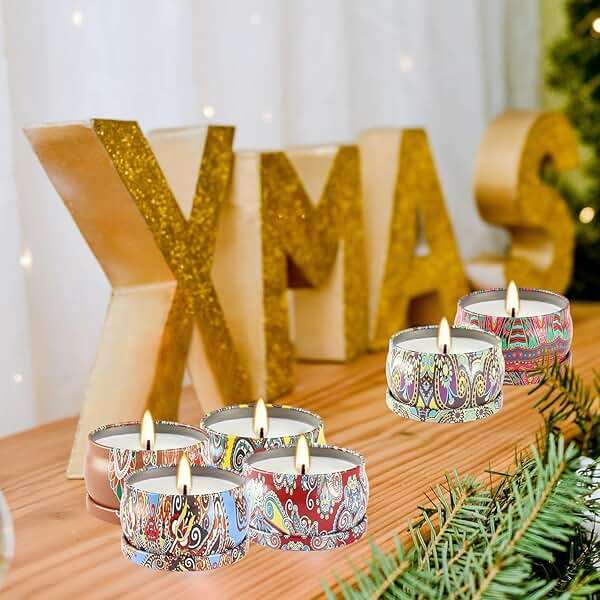 WPONSZU Scented Candles Gifts Set 24 Pack Soy Wax Travel Tin Jar Candles for Home 2.5 OZ jar Candles for Mom for Christmas, Birthday, Thanksgiving, Mother's Day - Image 7