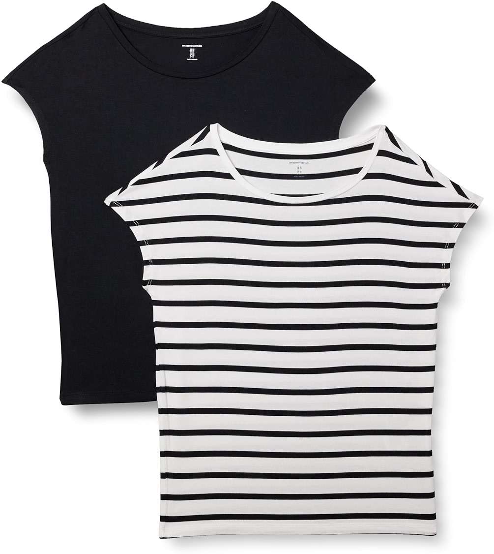 Amazon Essentials Women's Jersey Regular-Fit Short-Sleeve Boat-Neck Dolman T-Shirt - Image 1