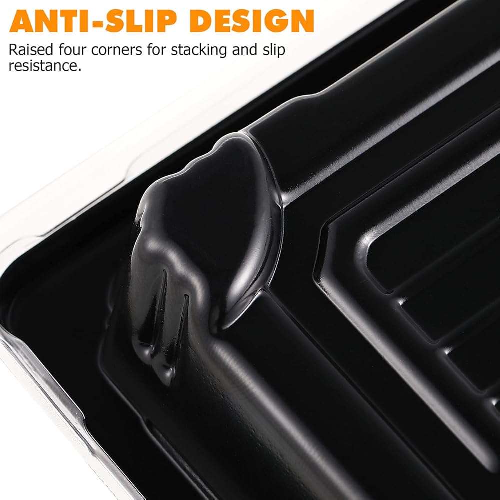 DOITOOL 100PCS Small with Clear Lid, Black Sushi Trays With Lids, Disposable Sushi Packaging Box, Black Plastic To Go Containers, Entrees, Appetizers Or Dessert - Image 6