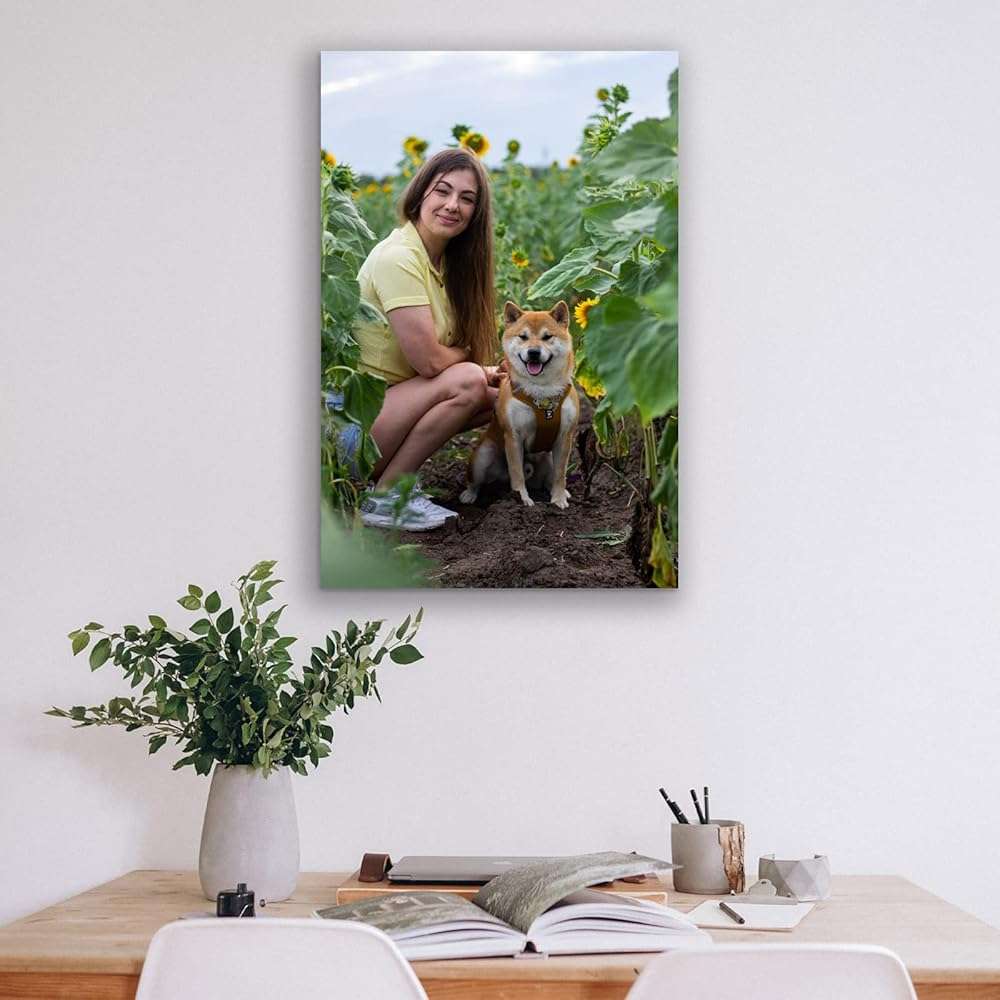 Custom Canvas Prints with Your Photos Framed Canvas Customized Wall Art Personalized Canvas Pictures for Pet/Family Gifts for Mom/Men/Women 8 x 10 - Image 2