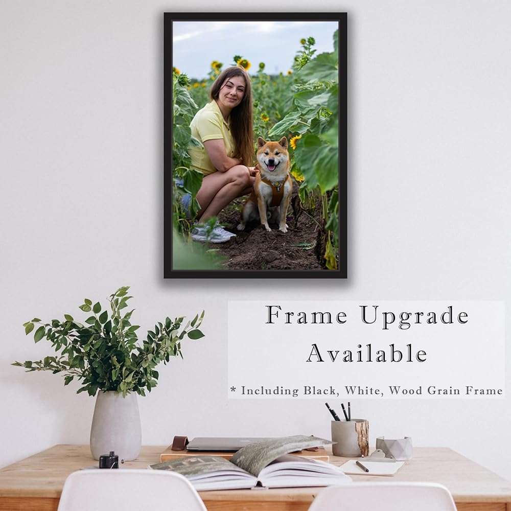 Custom Canvas Prints with Your Photos Framed Canvas Customized Wall Art Personalized Canvas Pictures for Pet/Family Gifts for Mom/Men/Women 8 x 10 - Image 7