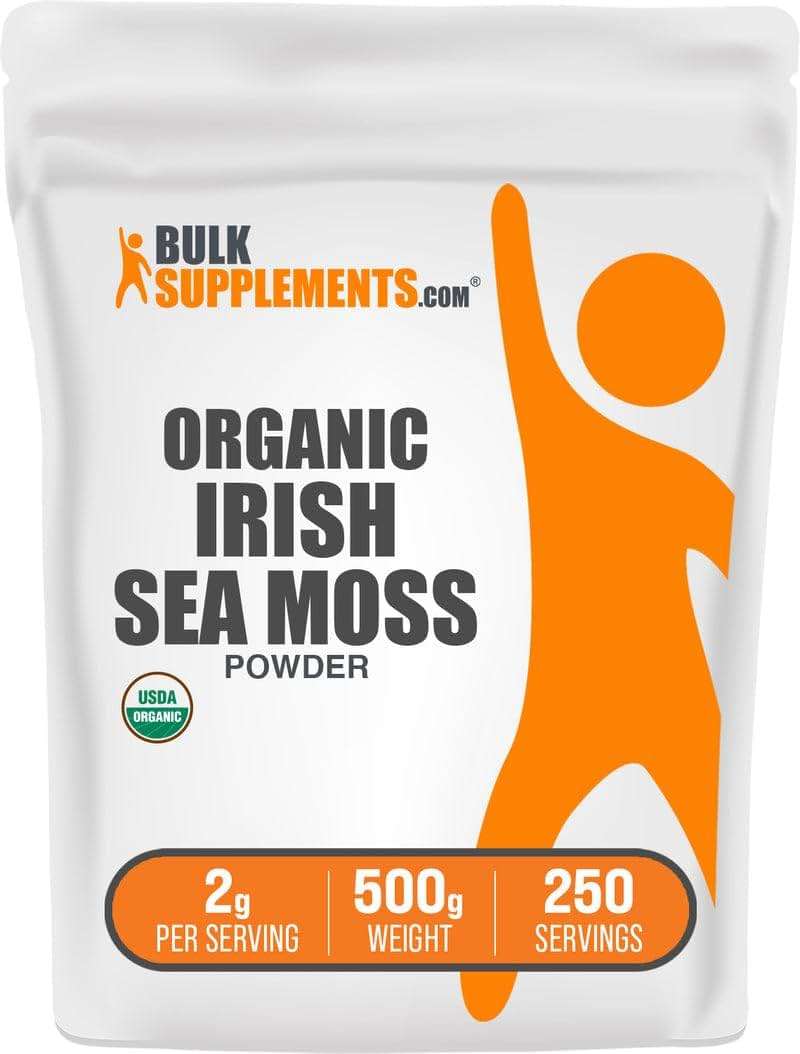 BulkSupplements.com Organic Irish Sea Moss Powder - Sea Moss Supplement, Superfood Supplement - Vegan & Gluten Free, 2g per Serving, 500g (1.1 lbs) (Pack of 1) - Image 1