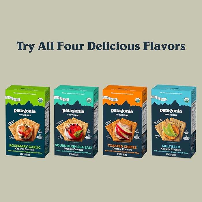 Patagonia Provisions Organic Sourdough Sea Salt Crackers – 3g Plant Protein Per Serving – Made with Wheat Flour & Sea Salt – Non-GMO, No Added Sugar - Crispy & Crunchy - Image 8