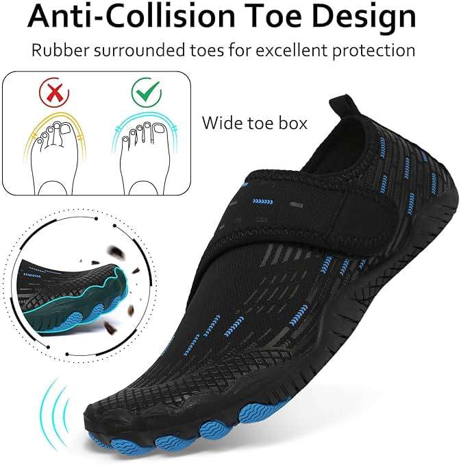 Water Shoes Mens Womens Quick-Dry Barefoot Swim Beach Pool Shoes Aqua Yoga Socks for Hiking Walking Diving Surf Outdoor Water Sports - Image 3