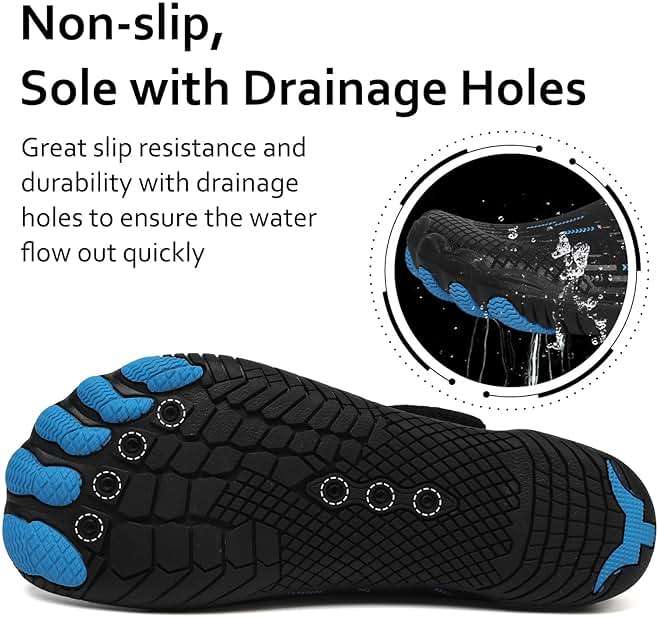Water Shoes Mens Womens Quick-Dry Barefoot Swim Beach Pool Shoes Aqua Yoga Socks for Hiking Walking Diving Surf Outdoor Water Sports - Image 5