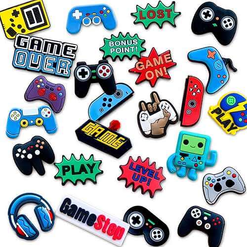 Euphaglaia 25 35Pcs Video Game Charms for Clog Shoes Decoration, Game Handle Charms Accessories for Adult Men (35) - Image 2