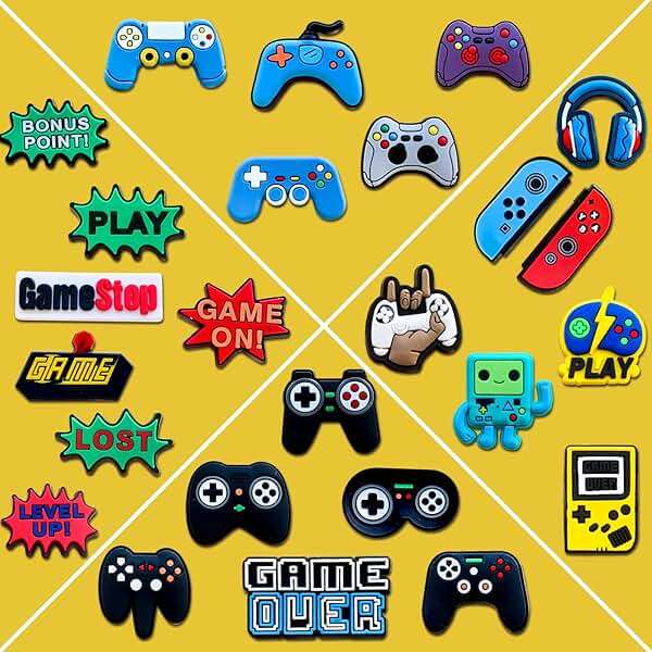 Euphaglaia 25 35Pcs Video Game Charms for Clog Shoes Decoration, Game Handle Charms Accessories for Adult Men (35) - Image 4