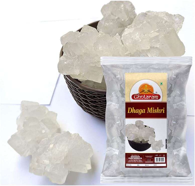 Ghotaram Organic Dhaga Mishri, Thread Mishri, Pure Chemical Free Natural Refined Sugar Crystal, Sugar Candy, Mishri Crystal, Pure Mishri Sugar Candy, Rock Sugar Crystal, Dhage Wali Mishri-240g - Image 3