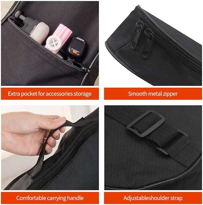 26in Ukulele Case, Waterproof Durable Ukulele Padded Bag with Adjustable Straps for Tenor - Image 4