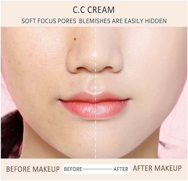 weispo 2pcs Skin Tone Adjusting CC Cream SPF 50, New Cosmetics CC Cream, Pre-makeup Primer Moisturizing Skin Concealer Brightening Skin Tone(Natural Color) - Image 3