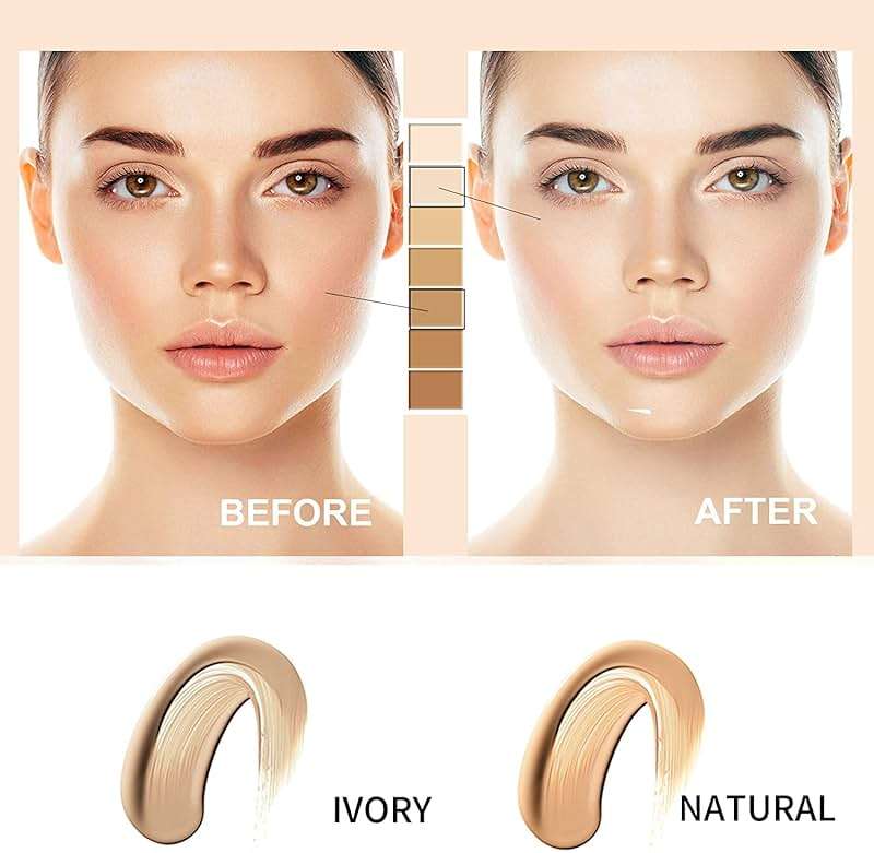 weispo 2pcs Skin Tone Adjusting CC Cream SPF 50, New Cosmetics CC Cream, Pre-makeup Primer Moisturizing Skin Concealer Brightening Skin Tone(Natural Color) - Image 6