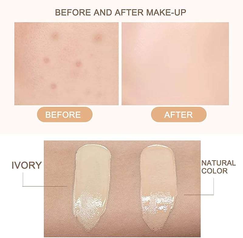 weispo 2pcs Skin Tone Adjusting CC Cream SPF 50, New Cosmetics CC Cream, Pre-makeup Primer Moisturizing Skin Concealer Brightening Skin Tone(Natural Color) - Image 7