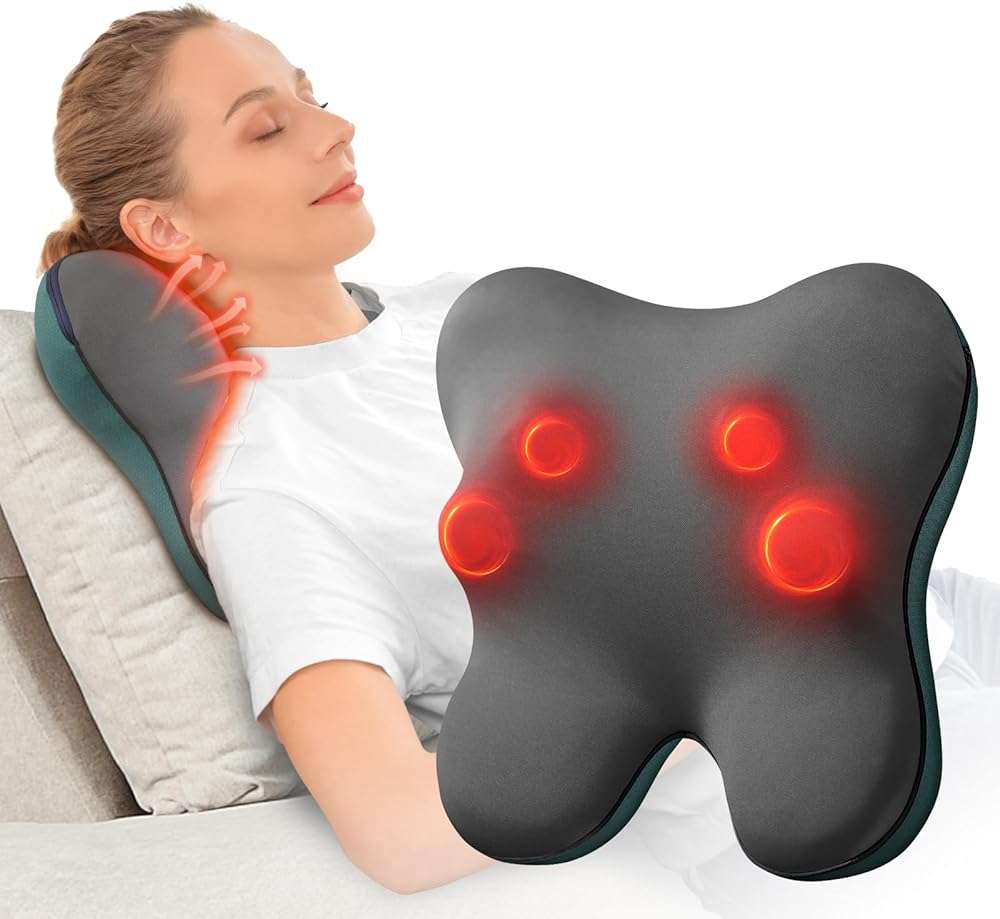 BOB AND BRAD Back Massager with Heat FSA Eligible/HSA Eligible, EZBack Corded Back Massager for Pain Relief Deep Tissue, Shiatsu Back and Neck Massage Pillow, Soothing Full-Body Relief for Women Men - Image 1