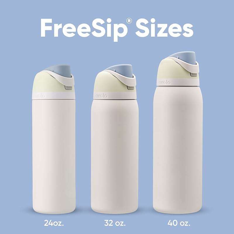 Owala FreeSip Insulated Stainless Steel Water Bottle with Straw for Sports and Travel, BPA-Free, 24oz, Iced Breeze - Image 7
