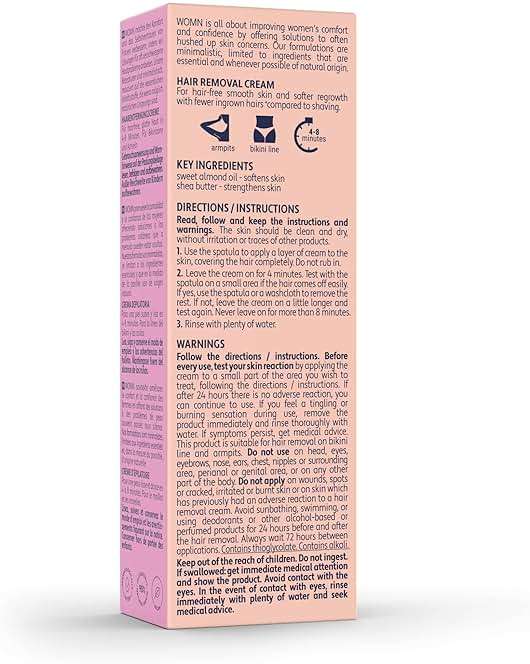 womn Intimate Comfort HAIR REMOVAL CREAM for bikini area & underarms. Smooth skin, no razor bumps or cuts. 3.3 Fl. Oz. - Image 8