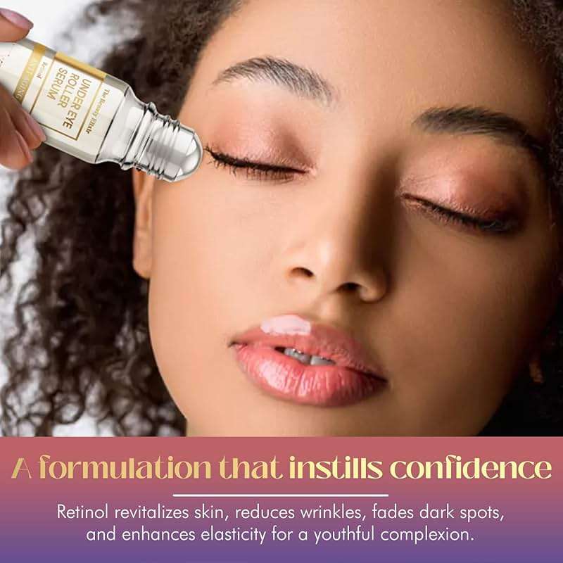 The Beauty Elixir Retinol Eye Roller For Puffy Eyes & Dark Circles - Brightens Under Eyes - Crow's Feet Treatment - Dermatologist Tested, Natural Clean Beauty - Korean Skin Care - For All Skin Types - Image 3