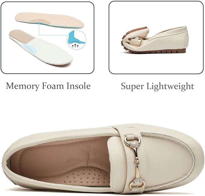 COOL COSER C Women's Wide Loafers Casual Slip on Flat Shoes Women's Comfort Penny Loafers with Arch Support Women Dressy Moccasins - Image 5