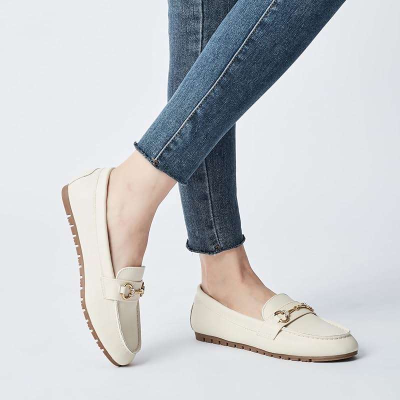 COOL COSER C Women's Wide Loafers Casual Slip on Flat Shoes Women's Comfort Penny Loafers with Arch Support Women Dressy Moccasins - Image 7