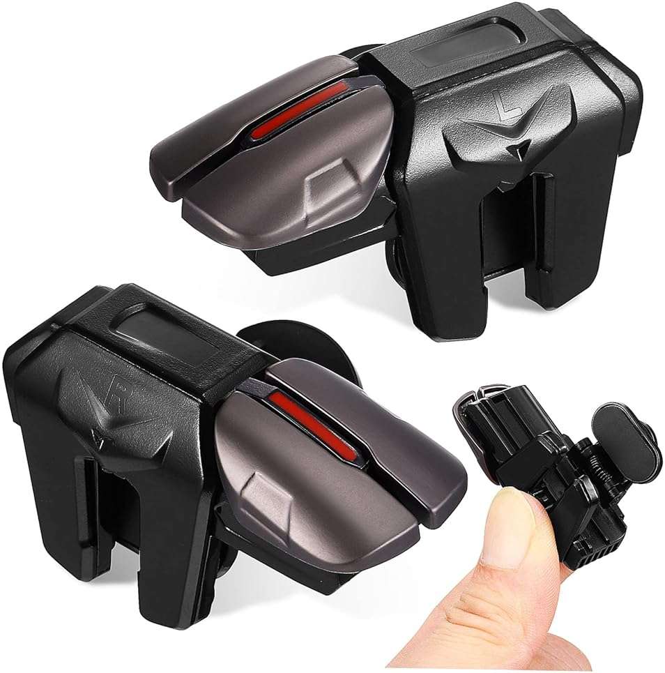 WHAMVOX 1pair Mobile Game Trigger Set Finger Sleeves Sensitive Touch Controllers for Smartphones Compatible and Includes of Game Finger Gloves - Image 1