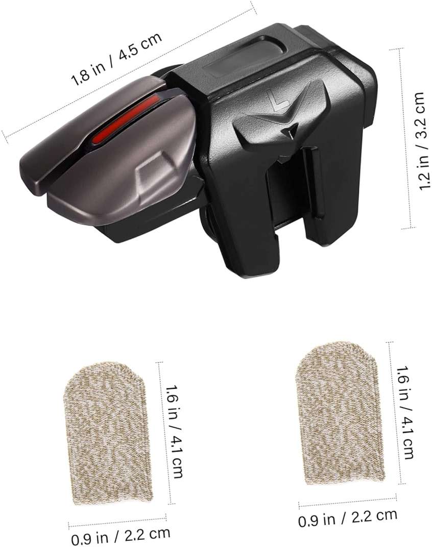 WHAMVOX 1pair Mobile Game Trigger Set Finger Sleeves Sensitive Touch Controllers for Smartphones Compatible and Includes of Game Finger Gloves - Image 3