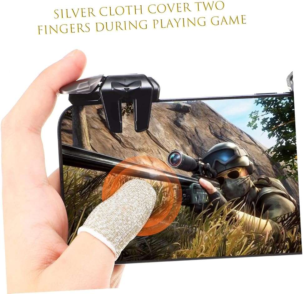 WHAMVOX 1pair Mobile Game Trigger Set Finger Sleeves Sensitive Touch Controllers for Smartphones Compatible and Includes of Game Finger Gloves - Image 5
