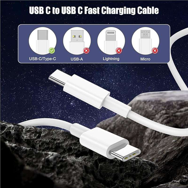 LOFPYE 3-Pack [3.3FT+6.6FT+10FT] 60W USB C to USB C Cable, Type C to Type C Cable,Fast Charging Cable for iPhone 17 16 15 Pro Plus Pro Max Air，for Galaxy S25, for iPad, for MacBook and More - Image 7