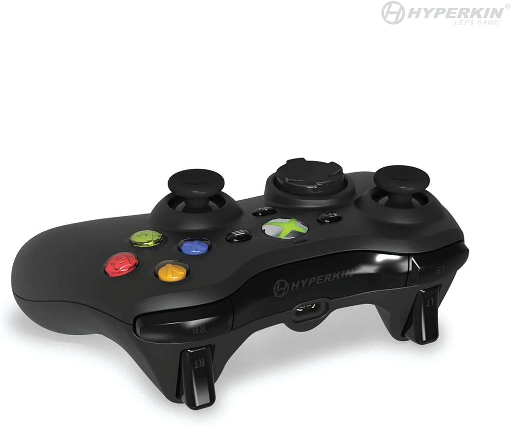 Hyperkin Xenon Wired Controller for Xbox Series X|S, Xbox One & Windows 10|11, PC, Plug and Play Gaming Gamepad with 3.5MM Audio Jack, Impulse Triggers - Black - Officially Licensed - Image 3